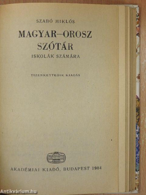 Orosz-magyar/magyar-orosz szótár