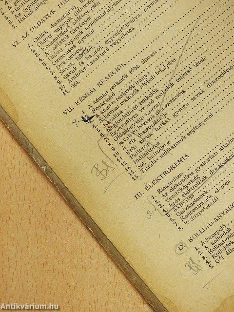 Általános és szervetlen kémia