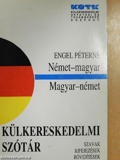 Német-magyar, magyar-német külkereskedelmi szótár