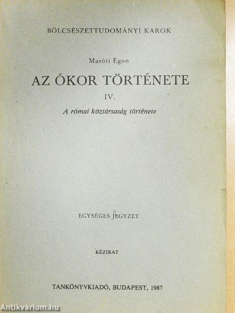 Az ókor története IV.