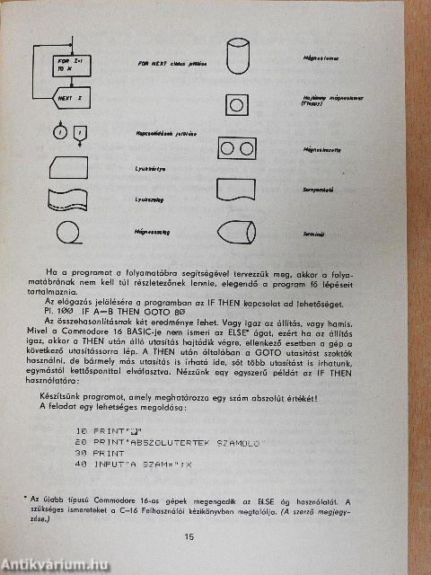 Tanári segédkönyv a C 16-os számítógéphez készült általános iskolai feladatgyűjteményhez