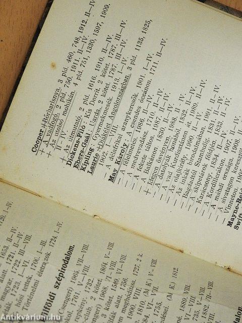 A Budapesti Tanárképző-Intézeti Gyakorló-Főgimnázium Ifjusági Könyvtárának címjegyzéke I-II.