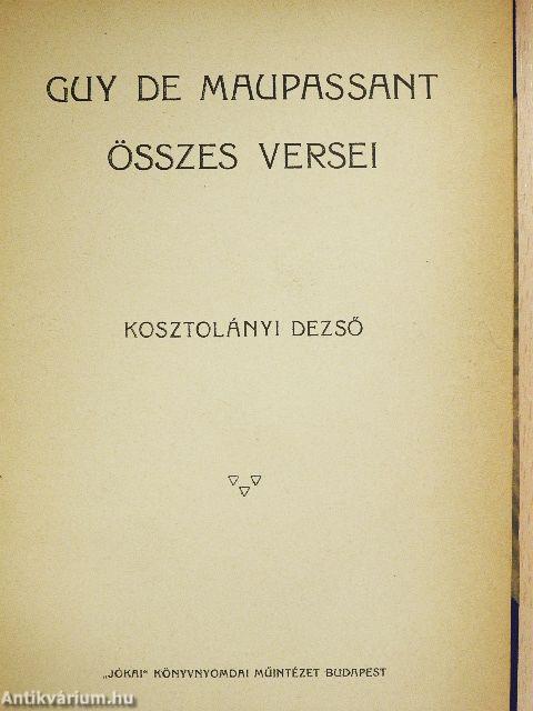 Guy de Maupassant összes versei