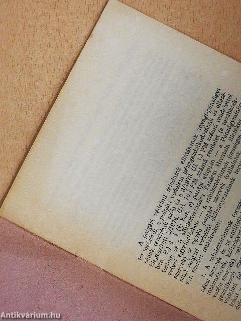 A polgári védelem országos törzsparancsnokának 3/1983. számú intézkedése a minisztériumok (országos hatáskörű szervek), a tanácsok és egyéb polgári szervek polgári védelmi feladatainak anyagi-pénzügyi tervezéséről