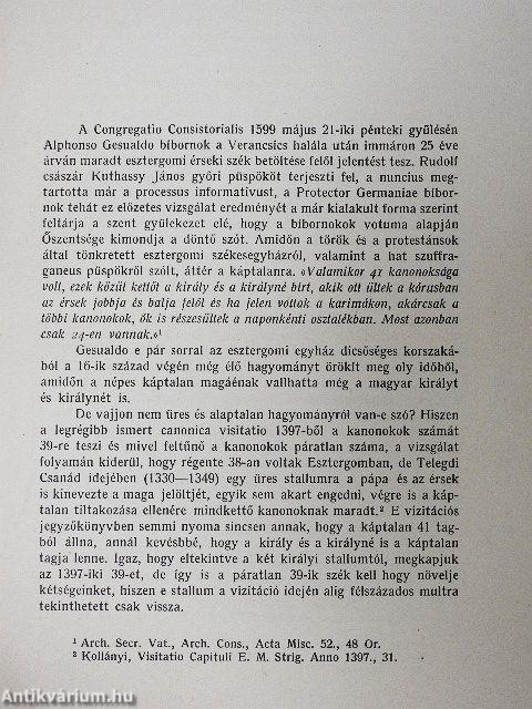 A magyar király és királyné esztergomi kanonoksága