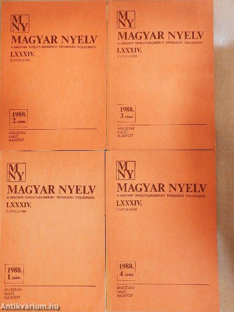 Magyar Nyelv 1988/1-4.