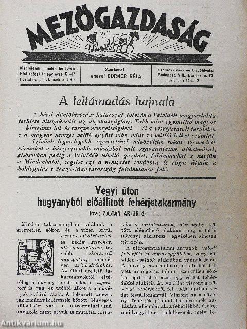 Mezőgazdaság 1938. november 15.