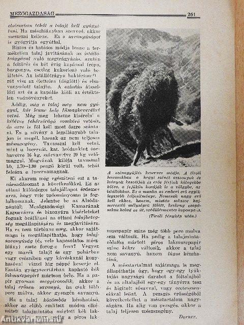 Mezőgazdaság 1938. november 15.
