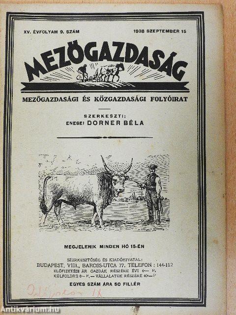 Mezőgazdaság 1938. szeptember 15.
