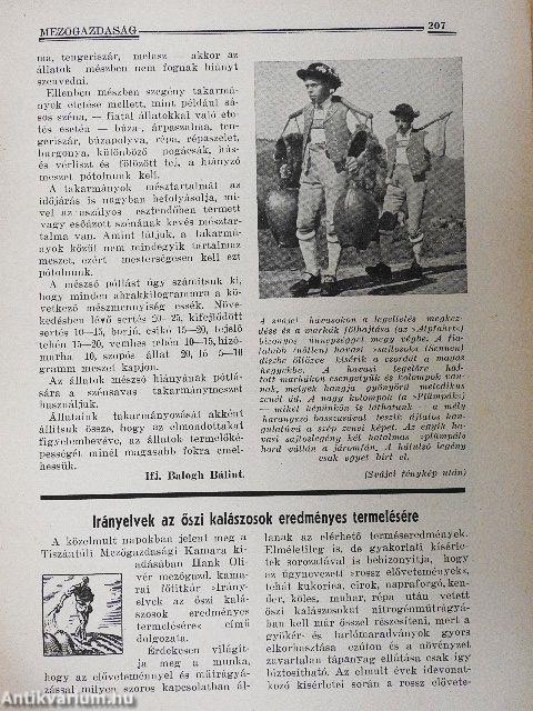 Mezőgazdaság 1938. szeptember 15.