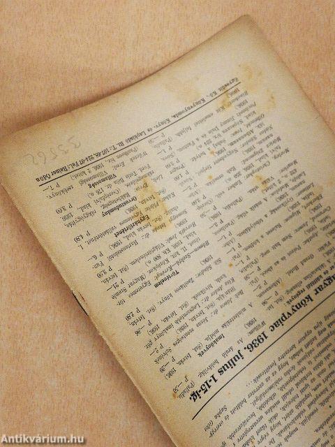 Literatura 1936. julius 1.