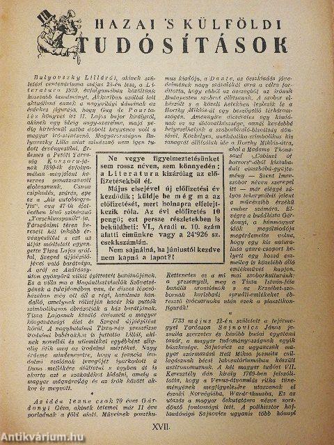 Literatura 1933. május