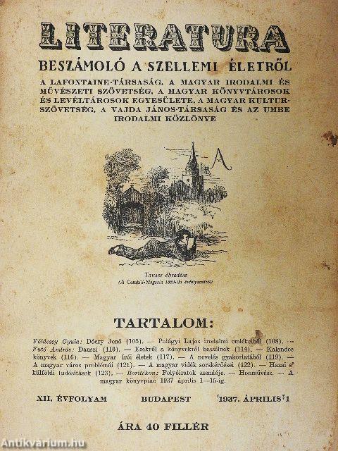 Literatura 1937. április 1.