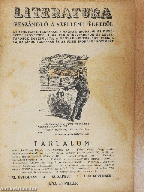 Literatura 1936. november 1.