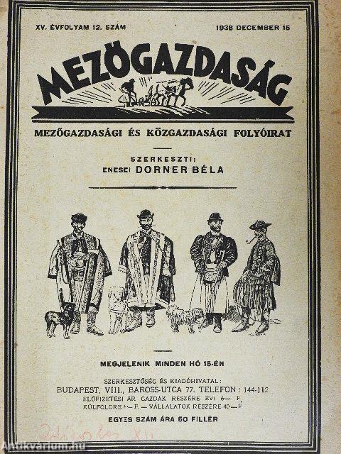 Mezőgazdaság 1938. december 15.