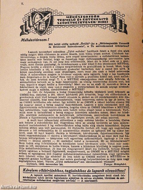 Magyar Méh 1942. december