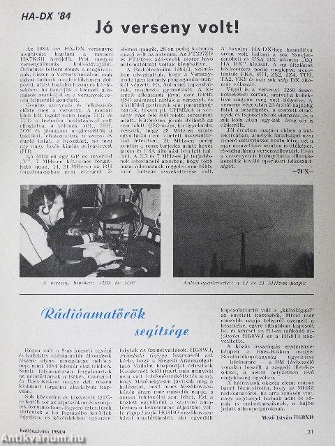 Rádiótechnika 1984. április