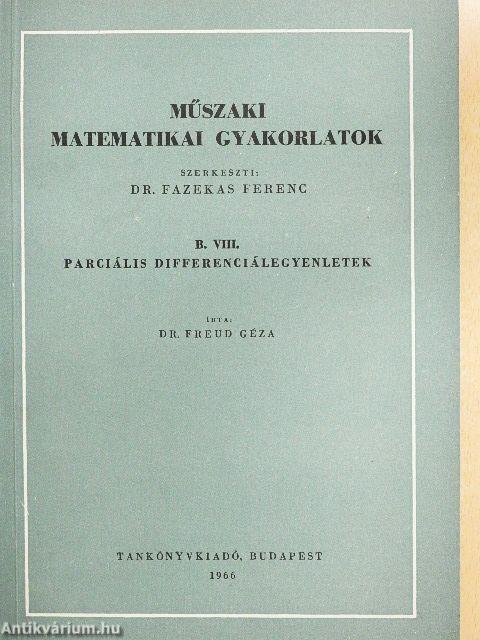 Műszaki matematikai gyakorlatok B. VIII.