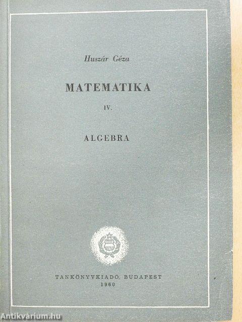 Matematika IV.