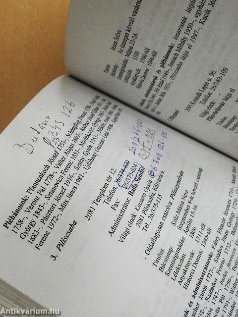 A Székesfehérvári Egyházmegye Névtára 1998