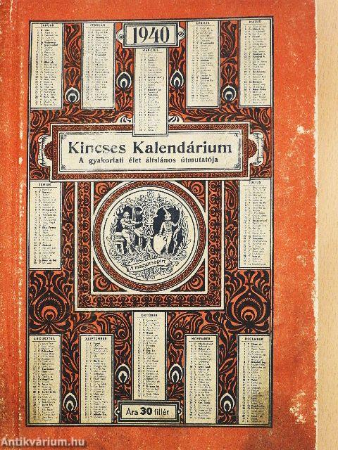 Kincses Kalendárium 1940