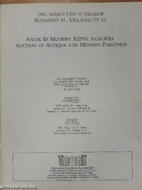 Műgyűjtők Galériája - Aukciós Ház 1993. május 7.