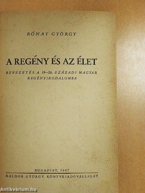 A regény és az élet