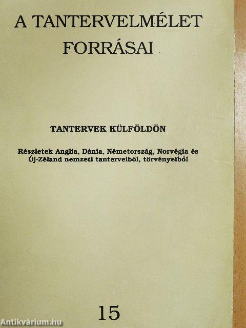 Tantervek külföldön