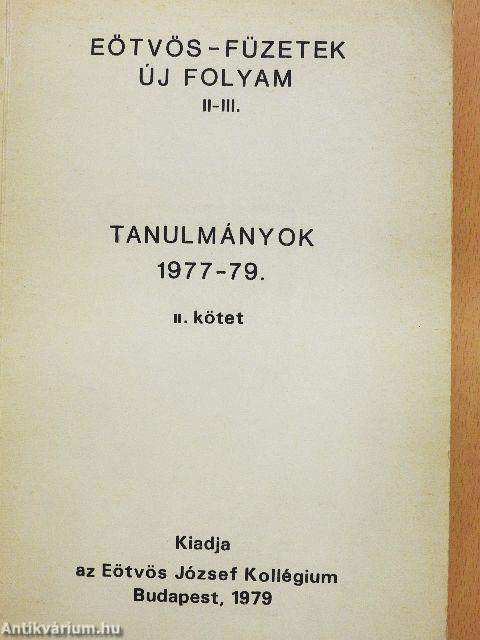 Tanulmányok 1977-79 II.