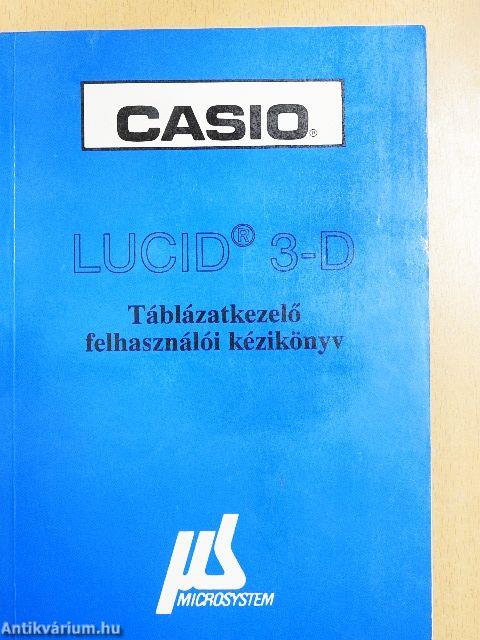 Casio Lucid 3-D Táblázatkezelő felhasználói kézikönyv