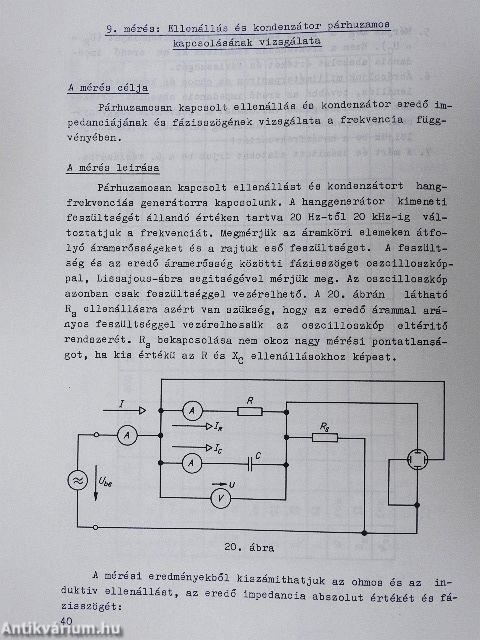 Váltakozóáramú alapmérések 2.