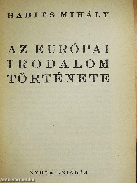 Az európai irodalom története