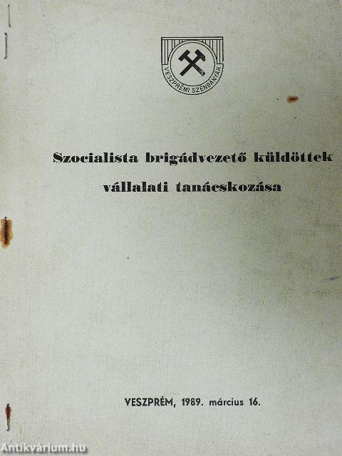 Szocialista brigádvezető küldöttek vállalati tanácskozása 1989