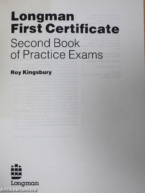 Longman First Certificate - Second Book of Practice Exams