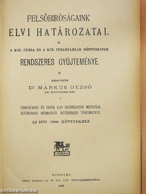 Felsőbiróságaink elvi határozatai