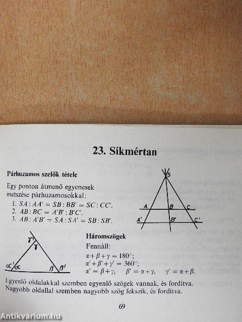 Matematikai képletgyűjtemény