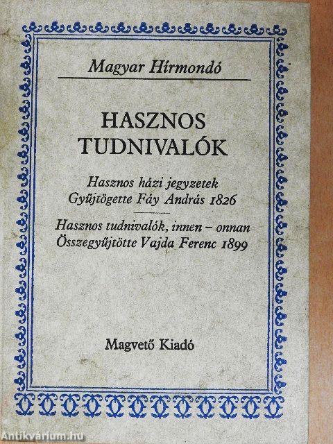 Hasznos tudnivalók