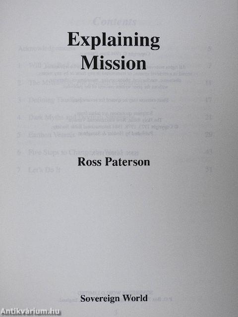 Explaining Mission