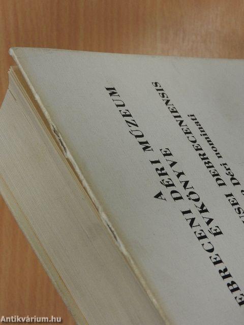 A Debreceni Déri Múzeum évkönyve 1975