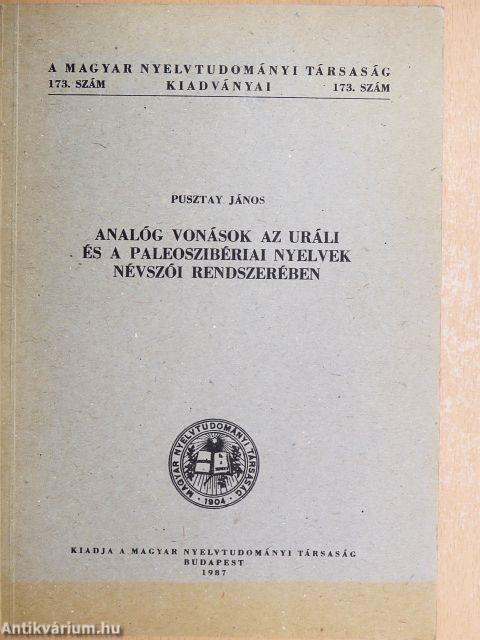 Analóg vonások az uráli és a paleoszibériai nyelvek névszói rendszerében