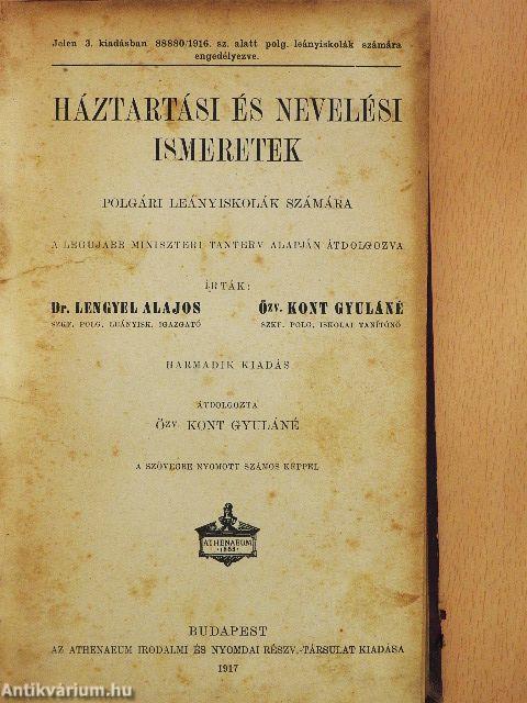 Háztartási és nevelési ismeretek 