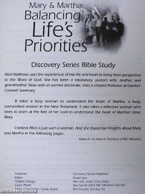 Mary & Martha: Balancing Life's Priorities