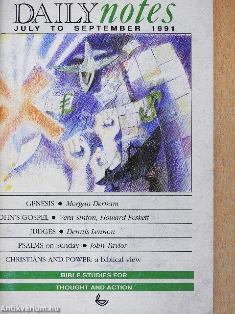 Daily Notes July to September 1991