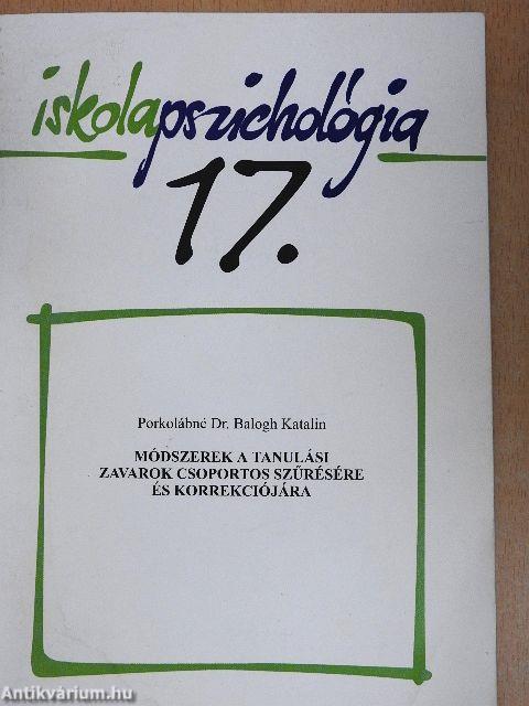 Módszerek a tanulási zavarok csoportos szűrésére és korrekciójára