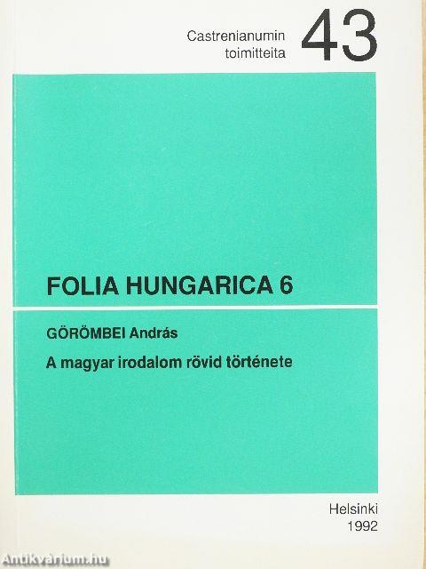 Folia Hungarica 6