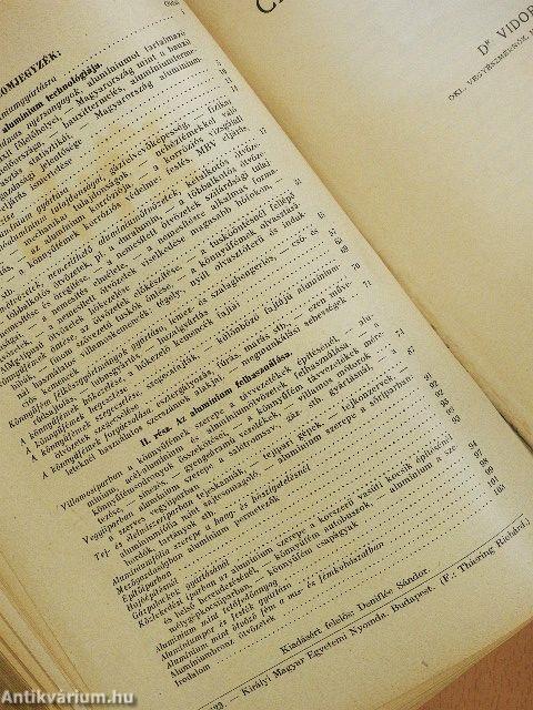 Gyárüzemi munkaszervezés és költségszámítás/A távolbalátás és az ultrarövid hullámok technikája/Világítástechnika/A könnyüfémek sajátságai és alkalmazásai/Vezérfonal technikai chémiai vizsgálatokhoz
