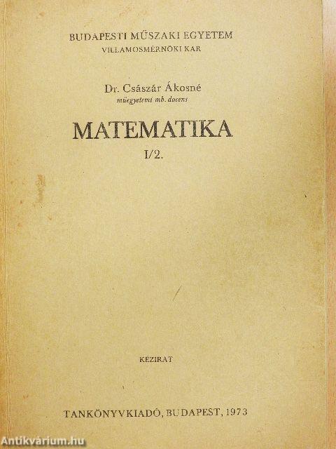 Matematika I/2.