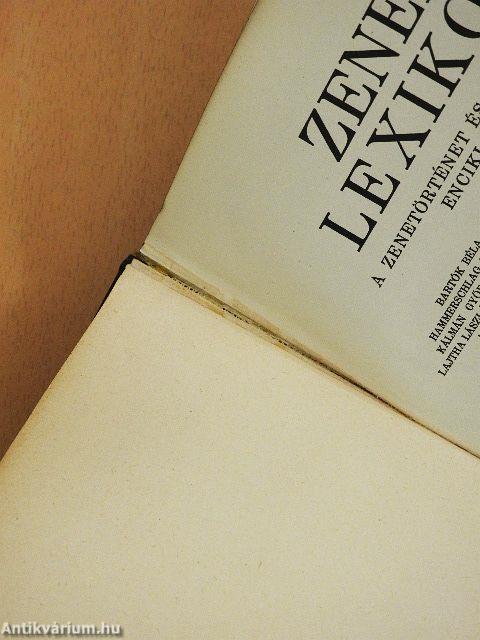 Zenei Lexikon I-II.