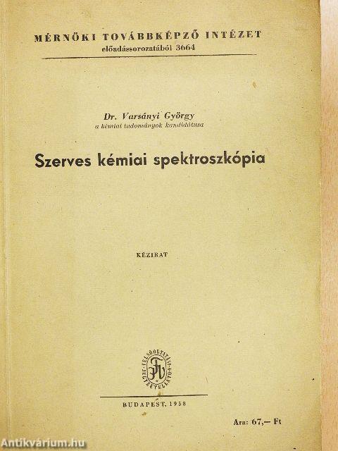 Szerves kémiai spektroszkópia