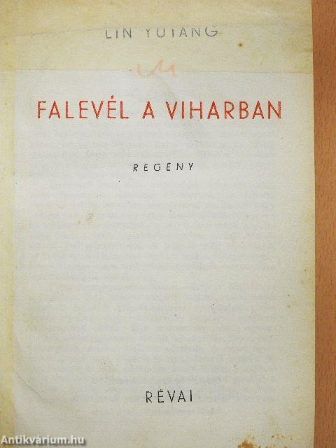 Falevél a viharban